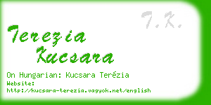 terezia kucsara business card